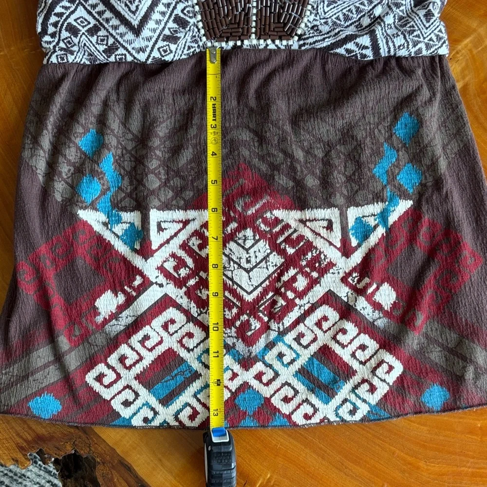 🩵🤎 Super Cute - Unique Self Esteem Brown, White, Red, Blue, Tribal Tank Top - Picture 9 of 9